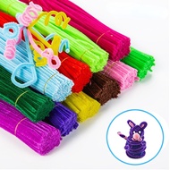 100Pcs/set 6mm Chenille Stems Pipe Cleaners Kids Plush Stick Children's Educational Toys Handmade Art Materials