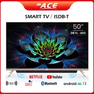 ACE 50" UHD Smart Google TV DE1L(Android 11, Netflix, Youtube, Chromecast, BT, ISDB, Soundbar,REMOTE Voice Control)