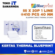 Direct Thermal Sticker Portable Blueprint Sticker Label 55x20x1 Line @40mm