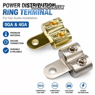 MAINAUSHUI6K Car Audio Connector, Brass 0GA 4GA Amp Input Reducer, O-Type Car Audio Modified Connect
