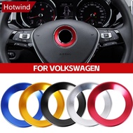 HOTWIND Car Interior Steering Wheel Emblem Decorative Circle Ring Styling Case For Volkswagen VW Golf 4 5 Polo Jetta Mk6 Accessories Covers R2U1