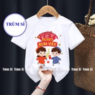 Shirt CNY for Children Congratulations CNY 2026 ,T-Shirt CNY Reunion short sleeve for Boys and Girls