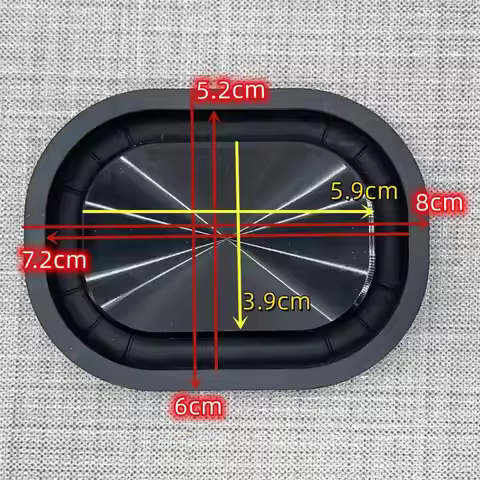 GHXAMP 80*60mm Bass Radiation Basin Oval 8 × 6cm Diaphragm Dual Counterweight CD Aluminum Panel Seal