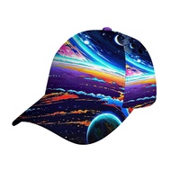 SPORTS THEME baseball cap goods-Digital Printed Baseball Cap Full Color Personalized, Cosmic Planet 