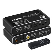 2x1 HDMI Switch 4K 60Hz EARC Audio Extractor ARC & Optical Toslink HDMI 2.0 Switch HDMI Adaptor Tosl