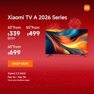Xiaomi TV A 2026 Series | 43/55 /65 inches, 4K eye-care display with HDR picture quality, Dolby Audi