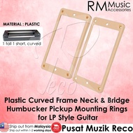 Electric Guitar Humbucker Guitar Pickup Rings Neck and Bridge Curve for LP Style Guitar Plastic Fram