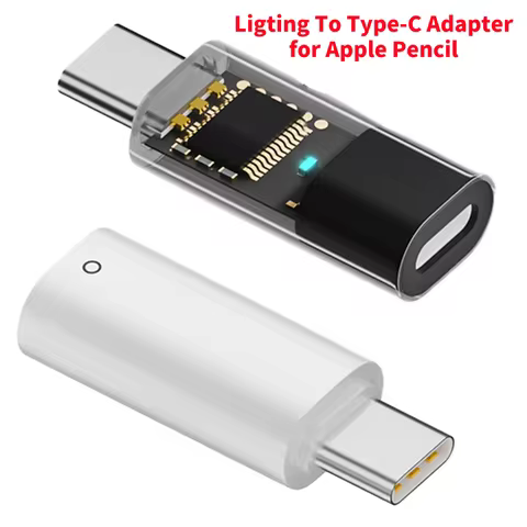 Ligting To Type-C Connecter Adapter for Apple Pencil 1st Generation Bluetooth-Compatible Stylus Pen 