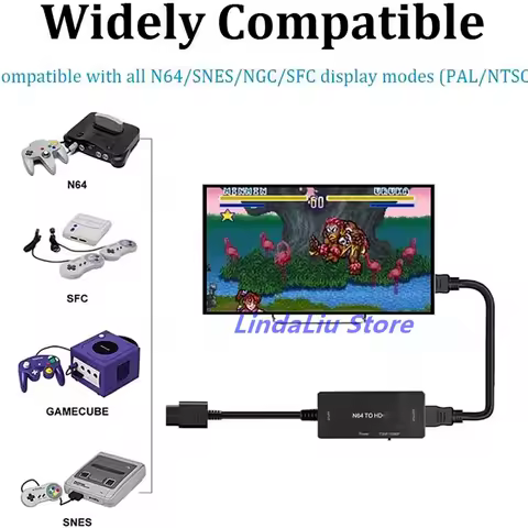 1pcs 1080P HDMI-compatible Adapter HDTV Converter For N64 SNES SFC NGC Game Consoles