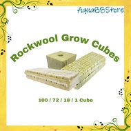 Hydroponic Rockwool 100/72/1 Cubes Pack Seed Germination Grow Cubes Premium Rockwool