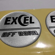 4pcs EXCEL Car Hub Stickers off-road diameter 74 mm Emblem Stickers