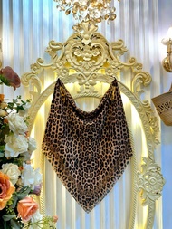 Maxi Dress Gamis Leopard Kaos Rajut Mix Cruty Import Full Furing Shr Ori