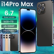 oppo i14 Pro Max Original Smartphone 5G Hand phone 6.7 inch HD Handphone RAM 16GB ROM 3000mAh Face ID Dual SIM Call phone Video Telefon Standby Cheap Gaming Phone