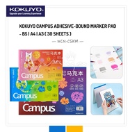 KOKUYO CAMPUS ADHESIVE-BOUND MARKER PAD ART PAPER - 120GSM - 30 SHEETS - B5 / A4 / A3