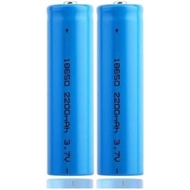 2Pack 18650 3.7V 2200mAh ICR 8.14wh Lithium li-ion Rechargeable Battery for LED Flashlight, Headlamp