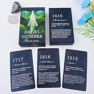 DPEHAKMK Angel Numbers Oracle Cards, Angel Number Affirmation Cards, Tell You How to Live Your Life The Best Way