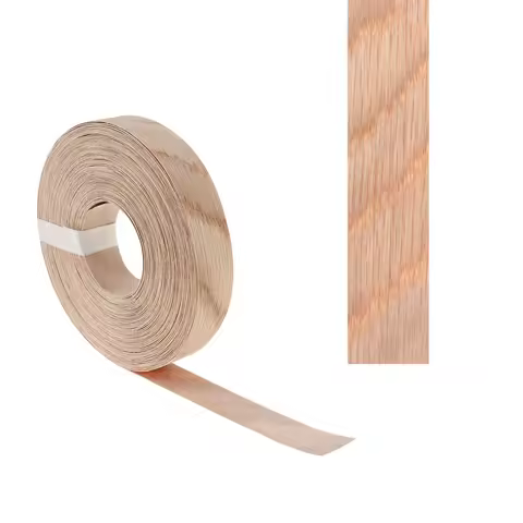 19mm x 15M Hot Melt Adhesive Wood Edge Banding Strip for Plywood Table Cabinet Pre-glued Veneer Edgi