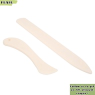 PEARL 2pcs Leather Craft Tool, Burnishing Tool White ABS Bone Folder, Tracing Tools Manual Tool Plas