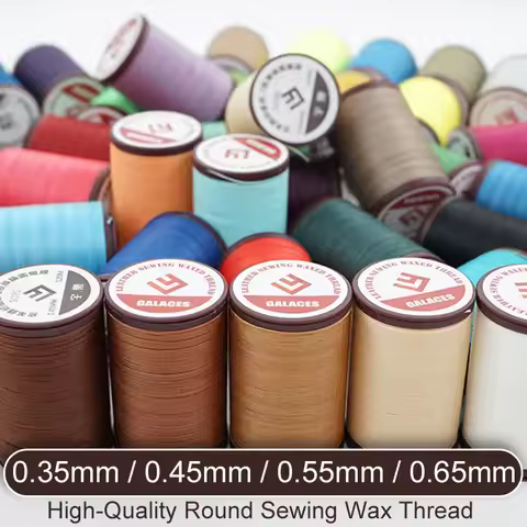 High Quality Round Sewing Wax Thread for Leather Craft Bracelets Weave Sinterable Manual Embroidery 