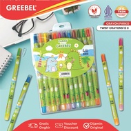 PARKO Crayon Twist Crayon Twist Crayon 12 Colors Twist Crayon