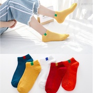 [ISTY] colorblock Square Ankle Socks Cute Ankle Socks / Socks / Short Socks Shoe/