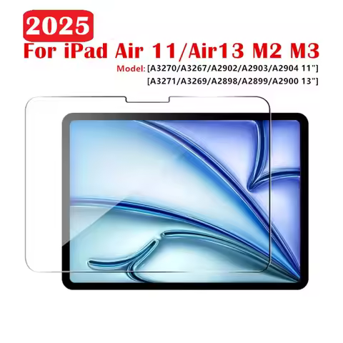 2Pcs Tempered Glass Screen Protector For iPad Air 13 11 2024 A2898/A2902 M2 Air11 inch ipad Air13 M3