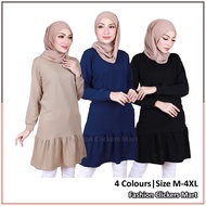 FC Mart - Muslimah Blouse / Baju Blouse Labuh / Long Sleeve Top / Blause Lengan Panjang Wanita / Baju Perempuan Style