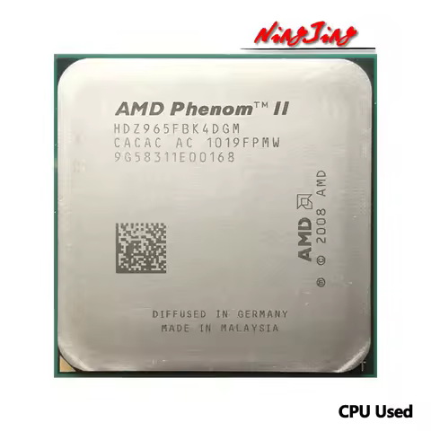 AMD Phenom II X4 965 3.4 GHz Used Quad-Core CPU HDZ965FBK4DGM Socket AM3