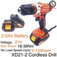JIONGJIE XD21-2 21V Cordless Drill Battery 2.0Ah