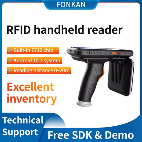 UHF RFID Handheld Terminal Reader 860mhz 960mhz RFID Reader Android 10.0 Blue-tooth UHF Handheld Rea