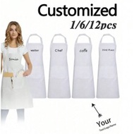 1pc Custom Apron For Dad Father Men Women Custom Name Logo Chef Cooking Kitchen Apron Personalized K
