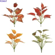 POMAT Artificial Begonia Plant, Fairy Taro Leaves Potato Leaves Artificial Green Plant Leaves, Simul