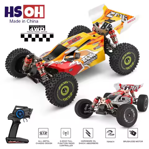 WLtoys 1:14 75KM/H or 60KM/H 4WD Racing RC Car 2.4G Electric High Speed Car Off-Road Drift Remote Co
