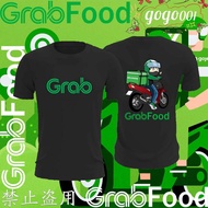 Baju Sulam Grab Simple Grab Food RIDER T-Shirt Ready Stock Baju Grab Food Delivery Pure Cotton Short