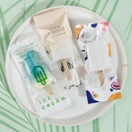 100pcs 〖 Ice Cream Bag 〗 Homemade Ice Cream Packaging Bag Disposable Ice Cream Bag Popsicle Popsicle
