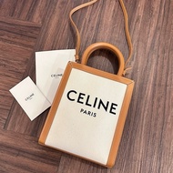 CELINE  白帆布琴譜包MINI