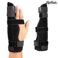 [SR]Two Fingers Splint Durable Breathable Finger Pain Relief Adjustable Elastic Strap Finger Splint for Broken Fingers