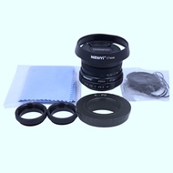 Newyi 25Mm F/1.8 Cctv Mini Lens for All Pentax Pq Mount Mirro Camera and Hood Adapter 7 in 1 Kit