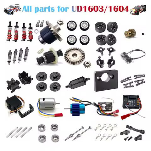 UDIRC UD1601 1602 1603 1604 SG1603 1604 RC Car Accessories Body Assembly ESC Brushless Motor Servo F