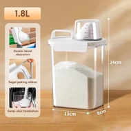 Jkeep Tempat Detergen Bubuk Botol Sabun Cair Botol Detergen Cair Laundry Toples Kedap Udara Wadah S