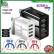 (CO2)Quick Charge 3.0 Fast USB Charger Multi-function Portable Wall Charger Adapter (30W)