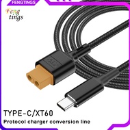 [Ft] Charging Cord Cable Adapter 100w Fast Charging Type-c to Xt60 Adapter Cable – High-speed Power 