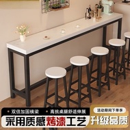 Back Wall Thickened Long Strip Milk Table Chair High Table Table 42mm Solid Wood Tea Shop Bar Table 