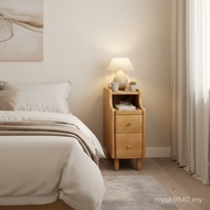 Bedside Table Shelf Mini Simple Modern Storage Bedroom Storage Locker Bedside Table Solid Wood Ultra