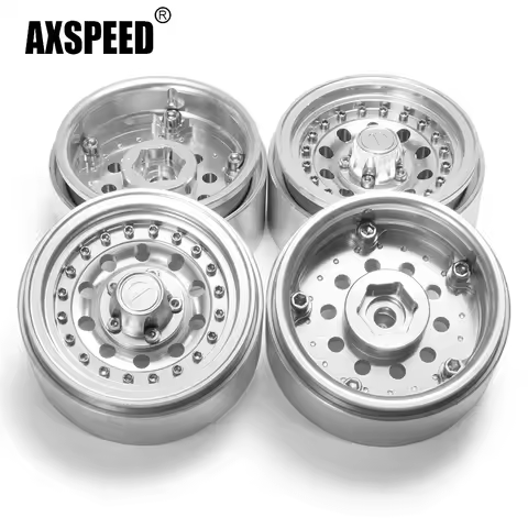 AXSPEED Aluminum Alloy 1.9 inch Beadlock Wheel Rims Hubs 27mm for TRX4 D90 Axial SCX10 CC01 1/10 RC 