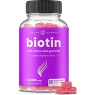 NutraChampsBiotinGummies10000mcg[]forHealthyHair,&NailsVitaminsforWomen,Men&Kids-5000mcginEachHairVi