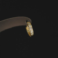 {UU61} GOLDtutu 9k Real Gold Earrings Hoops Earrings Circle Jewelry Minimalism 2022 New kj326