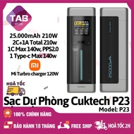 Sạc Dự Phòng Cuktech P23 25000mAh 2C1A 210W PD 3.1 PPS5A QC Mi Turbro Charger 120W - Bảo Hành 18 Thá