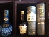 Kavalan, Chivas Royal salute 21 year, Tomintoul, Hennessy 酒辦