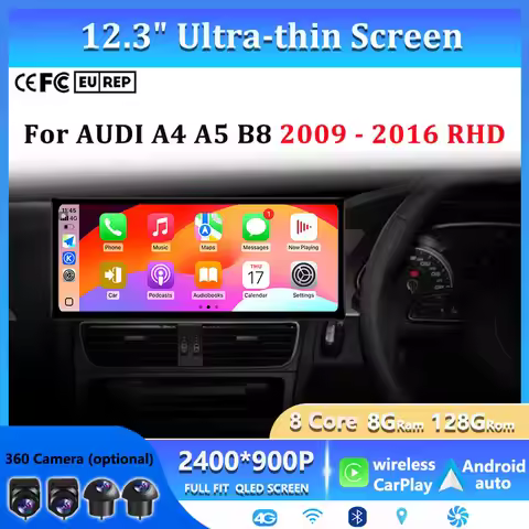 4G Android16 GPS Navi 4G Car Video Multimedia Radio Player Right Hand Drvie for Audi A4 B8 A5 2009 -